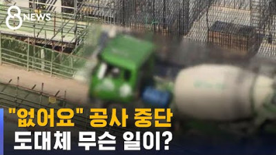 시멘트 없어 공사 중단…도대체 무슨 일이? / SBS 8뉴스